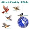 Sunnydaze Outdoor Garden Patio Round Glass with Mosaic Design Hanging Fly-Through Bird Feeder - 7" - 4 of 4