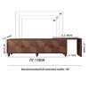 70-90" Extendable Mid-Century Modern Walnut TV Stand for TVs up to 90 Inches with Adjustable Shelves for Living Room-Baofuwish - 4 of 4