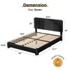 Vipbear Queen/King Upholstery Bed Frame Platform Bed with Adjustable Headboard,No Box Spring,Bed Frame with with Wooden Slat Support Easy Assembly - 2 of 4