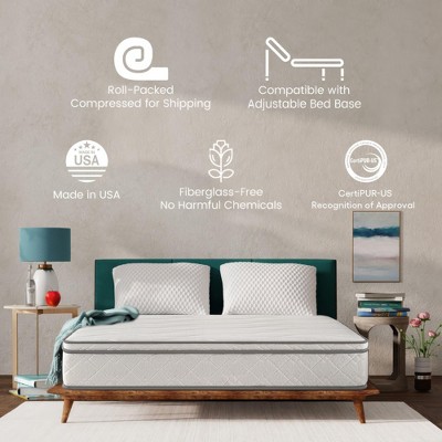 CENGHU Queen Size Mattress,10" Hybrid Mattress in a Box with Gel Memory Foam for Breathable and Durable Support, CertiPUR-US Certified