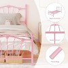 Twin Bed Frame with Heart Shaped Headboard and Tailboard, Platform Bed Frame, Heavy Metal Slat Support, Underbed Storage Space, No Box Spring Needed - 4 of 4