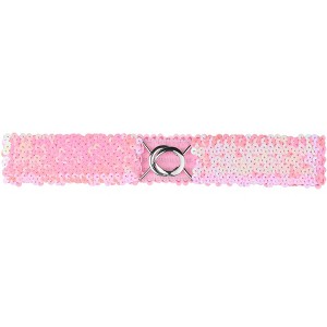 Allegra K Women's Stretchy Skinny Shinny Sequins Decor Elastic Dresses Waist Belts 64cm/25.19" One Piece - 1 of 4