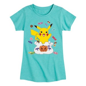 Girls' - Pokémon - Gotta Eat Em All Fitted Short Sleeve Graphic T-Shirt - 1 of 4
