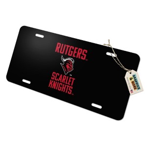 Rutgers University Scarlet Knights Novelty Metal Vanity Tag License Plate - 1 of 4