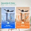 YUHAO 42 Inch Smart Integrated Dimmable LED Modern and Contemporary Ceiling Fan with Light,3 ABS Blades ,Works with Alexa and Google Assistant - 4 of 4