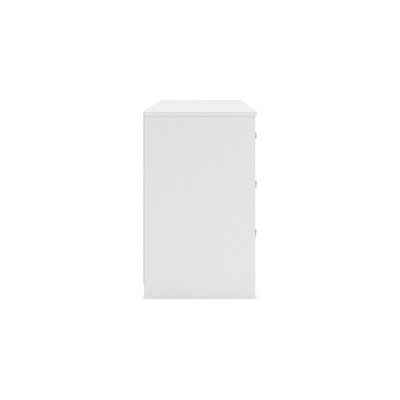 White Transitional 6-Drawer Dresser with Ball Bearing Slides
