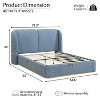 Christopher Knight Home Modern Boucle Upholstered Platform Bed with Headboard and Wing Side - 3 of 4