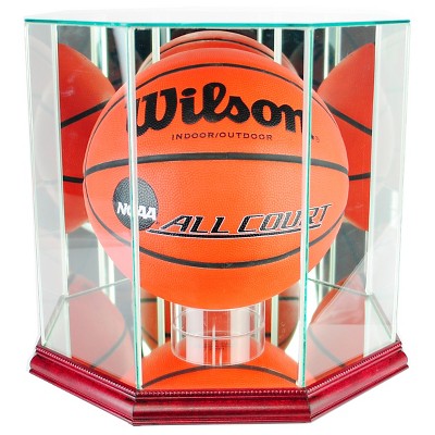 Perfect Cases - Octagon Basketball Display Case - Cherry Finish