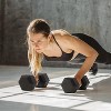 PVC Coated Hex Dumbbell Set, Fitness Weights for Home Gym Strength Training, Durable Non-Rolling Design for Full-Body Exercise 100 LBS (20x2+30x2) - 2 of 4