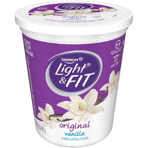 Dannon Light And Fit Original Vanilla Flavored Yogurt ...