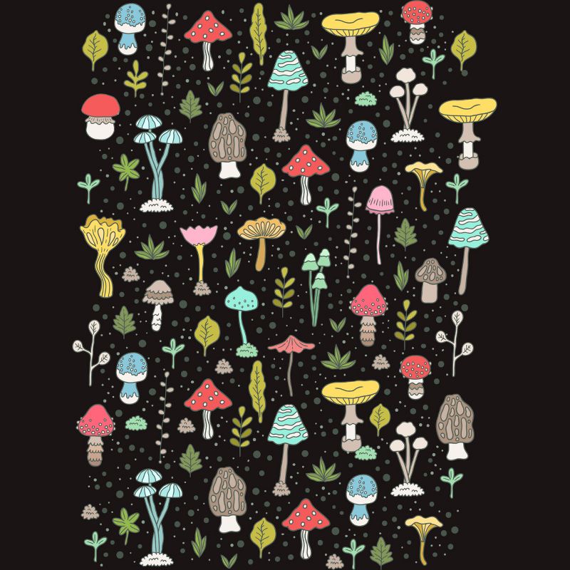 Men's Design By Humans mushrooms By kostolom3000 T-Shirt, 2 of 5