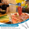 Kitcheniva Stainless Steel BBQ Tongs – Non-Slip Cooking Utensil for Grilling, Serving, Salad, Camping, Buffet - 2 of 4