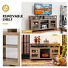 Tangkula 58" Fireplace TV Stand W/18" 1400W Electric Fireplace up to 65" Natural - 4 of 4