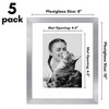 Americanflat 5 Pack of Picture Frames with Mat - Plexiglass Cover - 2 of 4
