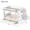 Full Size Multifunctional Bunk Bed with Desk, Bookshelves & Trundle/Drawers - ModernLuxe - 4 of 4