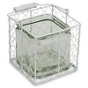 Cheung's Belen Square Glass Jar in White Wire Basket - Large - 4 of 4