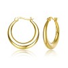 Guili Sleek Perfection 14K Gold Plated Large Hoop Earrings, a Versatile and Elegant Choice to Complete Any Outfit with Modern Sophistication - 2 of 3