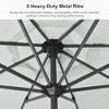 PURPLE LEAF Patio Umbrella Outdoor Table Umbrella Aluminum Frame Market Umbrella Sun Umbrella with 8 Sturdy Ribs - 3 of 4