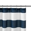 LunaLulinlk Blue Stripe Print 72“ x 72” Shower Curtain - 3 of 4
