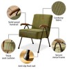 BABYYER Fabric Armchair, Modern Accent Chair, High Back Reading Chair with Metal Legs and Soft Padded, Sofa Chairs for Living Room - 2 of 4