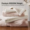 800GSM 100 Cotton Luxury Bath Towels, 8 - Piece Set, Cream Bath 30"W X 54"L, Hand 16"W X 28"L, Wash 13"W X 13"L - 2 of 4