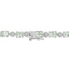 EVERLY JEWELRY | Sterling Silver 0.02 CT TW Diamond And 7 3/8 CT TGW Green Quartz Bracelet, 7.25-inch - 4 of 4