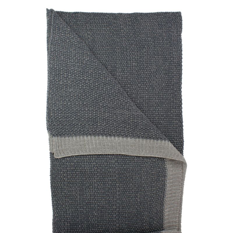 Northlight Gray Knit Rectangular Throw Blanket 50" x 60", 3 of 5