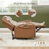 Spruce & Spring Dual Motor Genuine Leather Power Recliner With Power Headrest - 2 of 4