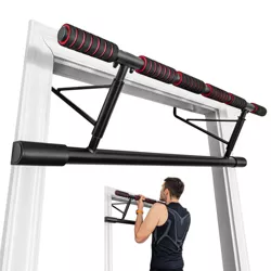 Costway Foldable Pull Up Bar Doorway Chin Up Bar No Screw W/Foam Grip for Home Gym