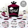 Big Dot of Happiness Maroon Grad Best is Yet to Come - 2025 Burgundy Graduation Party Decor and Confetti - Terrific Table Centerpiece Kit - Set of 30 - 2 of 4