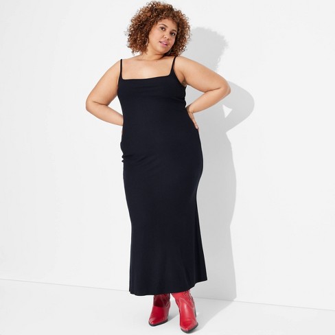 Plus size maxi slip fashion dress