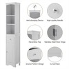 OUTSUPPLY Tall Bathroom Cabinet, Freestanding Storage Cabinet with Drawer, MDF Board, Adjustable Shelf - 4 of 4