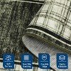Washable Non-Slip Plaid Carpet - Modern Short Pile Rug for Living Room, Bedroom & Laundry Room - Soft Anti-Foul Home Decor - 2 of 4