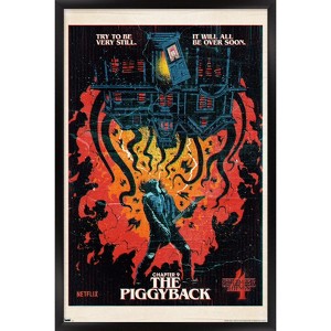 Trends International Netflix Stranger Things: Season 4 - The Piggyback Framed Wall Poster Prints - 1 of 4