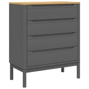 vidaXL Chest of Drawers Hallway Bedroom Furniture Solid Wood Pine - 1 of 4