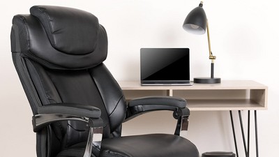 Black Leather High Back Executive Swivel Office Chair