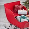 KWPZQEB Christmas Decorations Christmas - Metal Sleigh Decor, Distressed Festive Holiday Centerpiece for Home Office Party Decor - 4 of 4