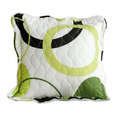 Slickblue Quilted Decorative Pillow Cushion 19.7"x19.7" by Laiquendi - Soft Cotton Fabric, Down Alternative Fill