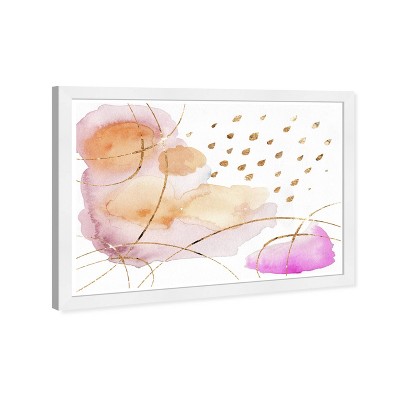 19" x 13" Rain or Shine Abstract Framed Wall Art White - Wynwood Studio: Modern Decor, Horizontal Layout