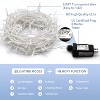 Itopfox 300 LED White Christmas Lights 98ft Clear Wire 8 Lighting Modes Indoor Outdoor Waterproof String for Tree Party Decor 1 Pack - 4 of 4
