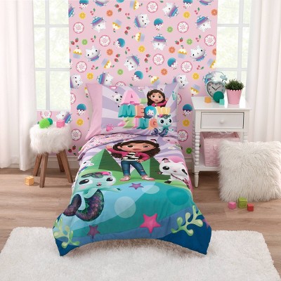 4pc Gabby&#39;s Dollhouse &#39;A-Meow-Zing&#39; Toddler Bed Set