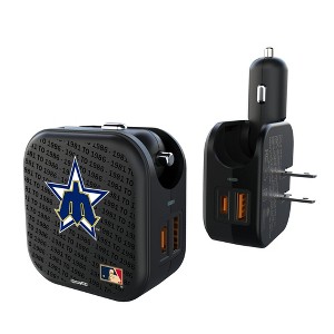MLB Cooperstown West Teams Text Backdrop 18-Watt 2 in 1 USB A/C Charger - 1 of 3