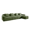 Modular 4-Seater L-Shaped Sectional Sofa, Cloud Couch, 1 Ottoman - 4 of 4