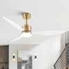Airsurfer 52-Inch White Ceiling Fan with Remote, Reversible DC Motor, 3 ABS Blades & Color-Changing LED Light - 4 of 4