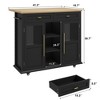 Foldable Kitchen Island Cart with Wheels - 2 of 4