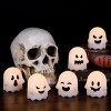 Halloween Ghost Lights Flameless Candles Operated w/ Remote & Timer 6 Pack Spooky LED Votive Candles Dimmable Light Indoor Decoration(2 x 2.4¡°) - 2 of 3