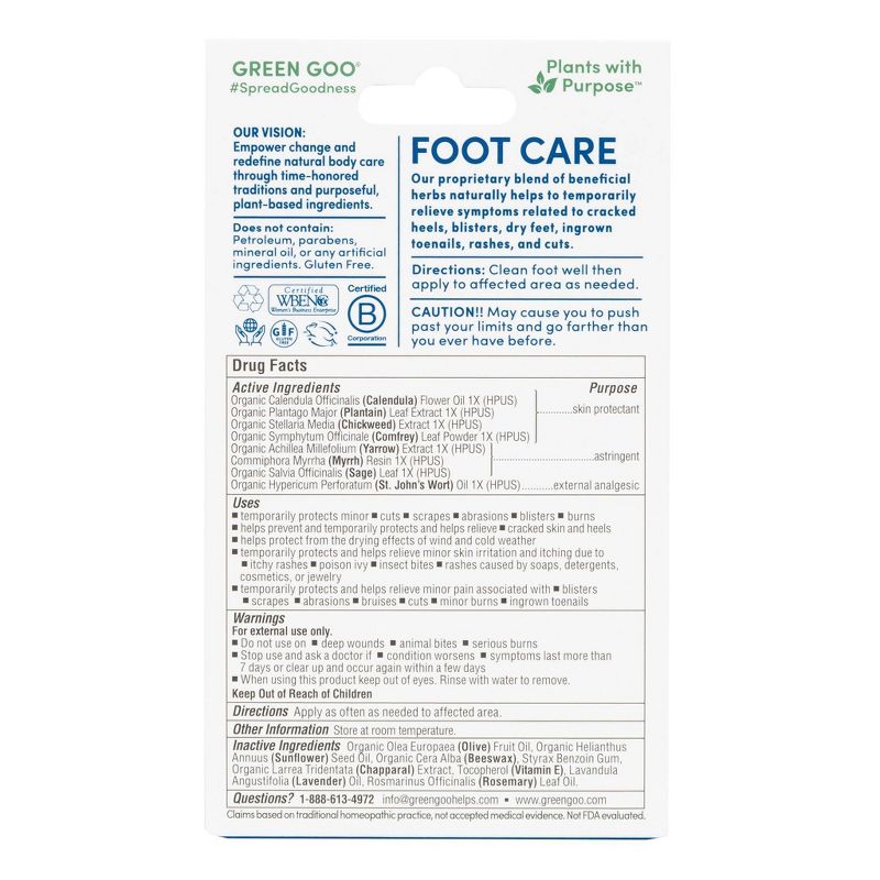 Green Goo Foot Care Salve Unscented - 1.82oz, 4 of 7