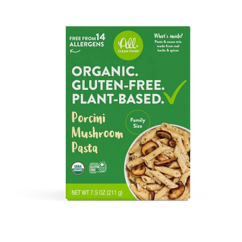 All Clean Food Organic Porcini Mushroom Pasta Gluten Free - 7.6oz, 1 of 7