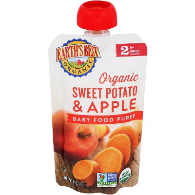 Earth's Best Organic Sweet Potato and Apple Puree - 3.5 oz (Case of 6)