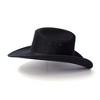 Western Express Black Felt Western Cattleman Hat with Black Hat Band - 3 of 4